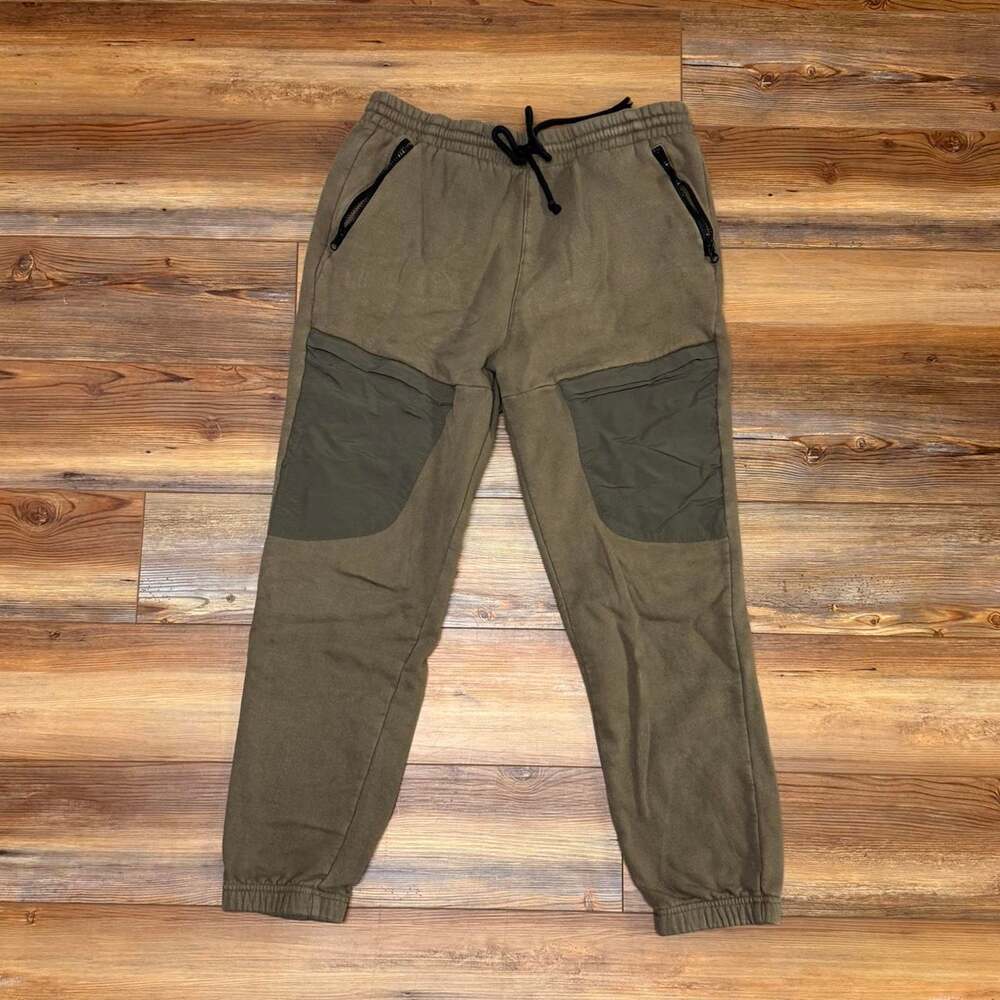 PacSun Men's Medium Olive Green Fleece Jogger Sweatpants